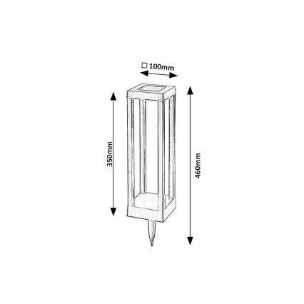 Rabalux - Iluminação solar LED LED/0,18W/3,7V IP44