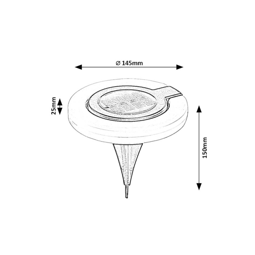 Rabalux - Iluminação solar LED LED/0,05W/1,2V IP44