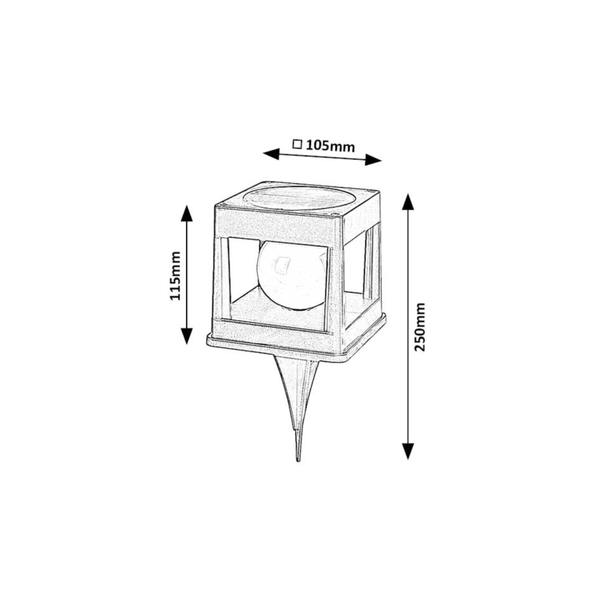 Rabalux - Iluminação solar LED LED/0,3W/3,7V IP44