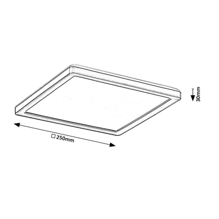 Rabalux - Iluminação de teto exterior LED com regulação LED/15W/230V Wi-Fi Tuya 2700-6500K IP44 + comando