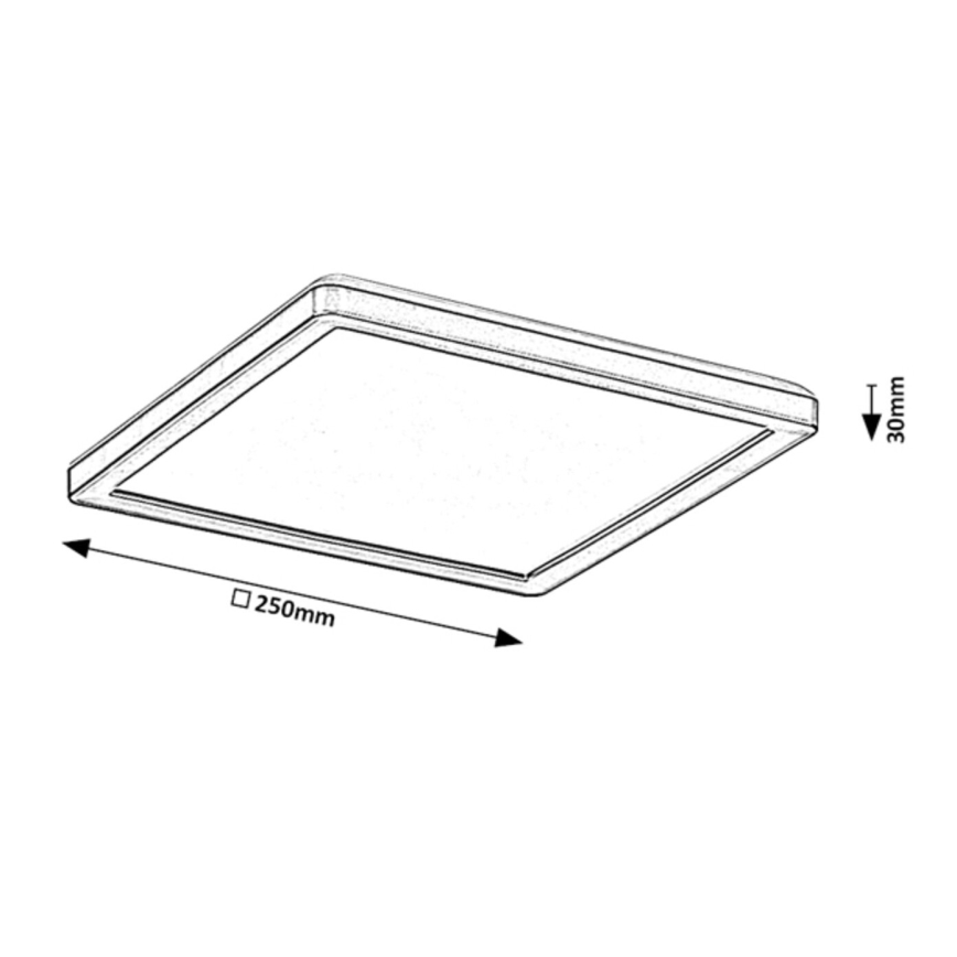 Rabalux - Iluminação de teto exterior LED com regulação LED/15W/230V Wi-Fi Tuya 2700-6500K IP44 + comando