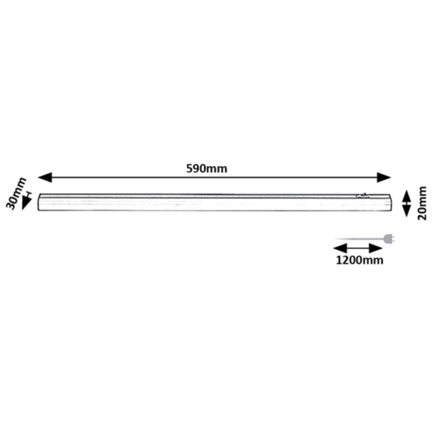 Rabalux - Iluminação de armário de cozinha LED LED/9W/230V 4000K 59 cm