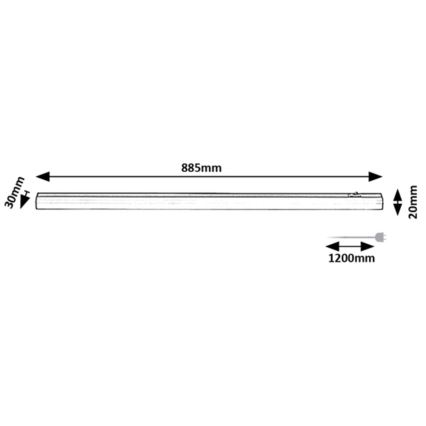 Rabalux - Iluminação de armário de cozinha LED LED/13W/230V 4000K 88 cm