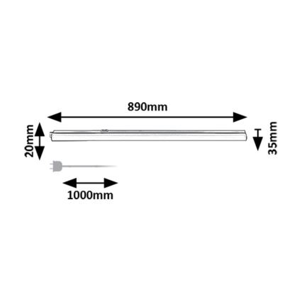 Rabalux - Iluminação para armário de cozinha LED LED/12W/230V 3000/4000K branco