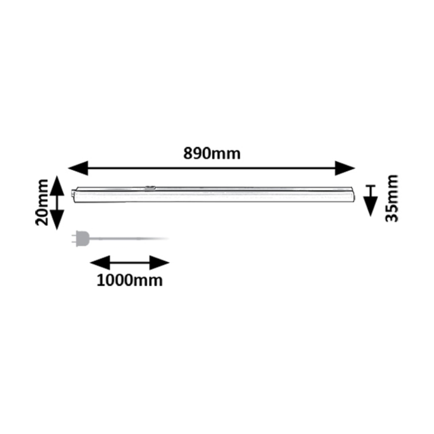 Rabalux - Iluminação para armário de cozinha LED LED/12W/230V 3000/4000K branco