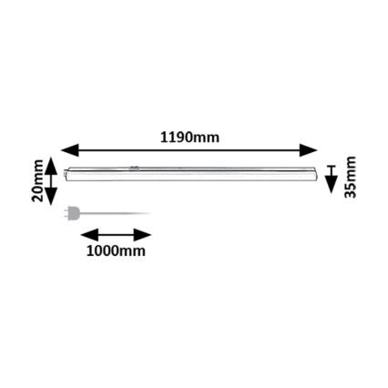 Rabalux - Iluminação para armário de cozinha LED LED/16W/230V 3000/4000K branco