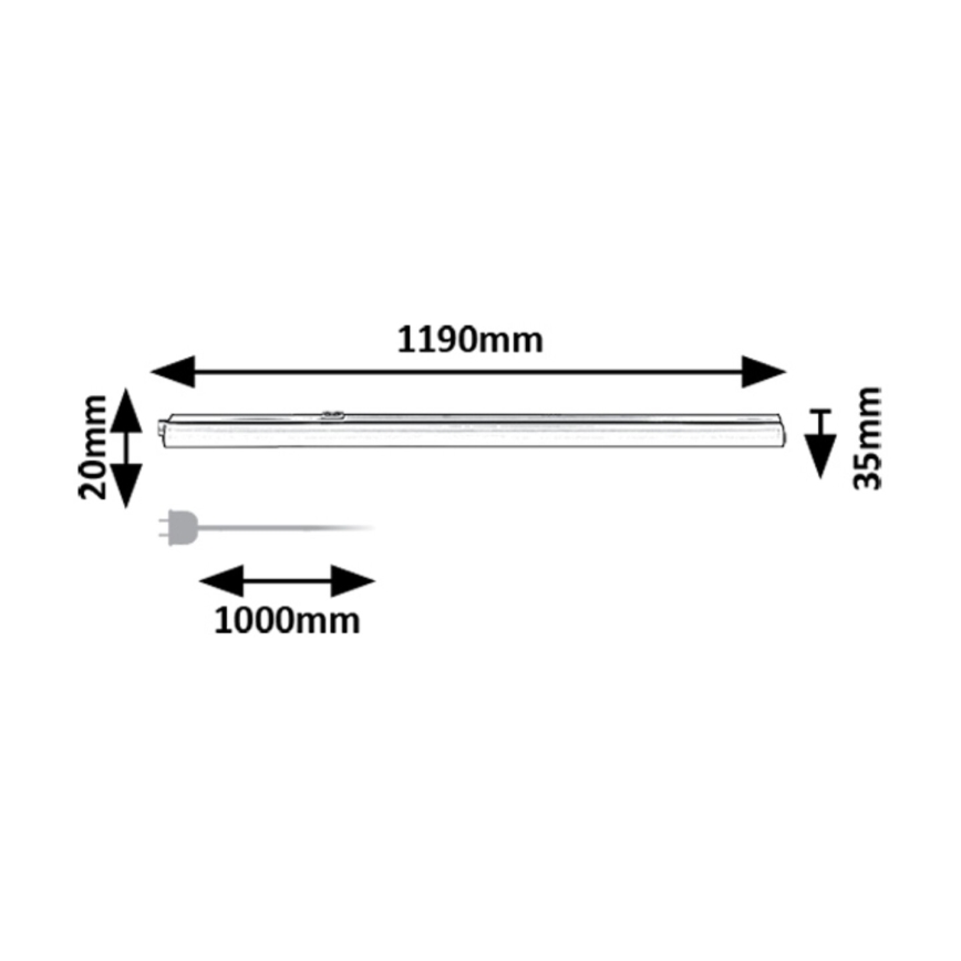 Rabalux - Iluminação para armário de cozinha LED LED/16W/230V 3000/4000K branco
