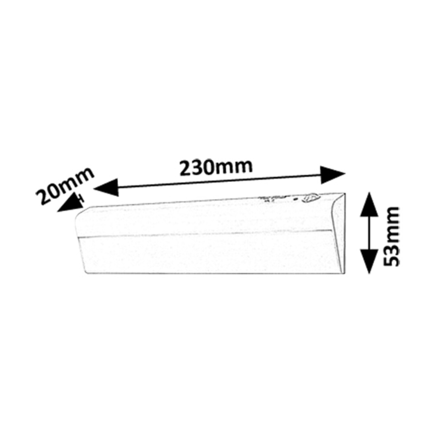 Rabalux - Iluminação para armário de cozinha LED com sensor de movimento LED/0,5W/3xAA