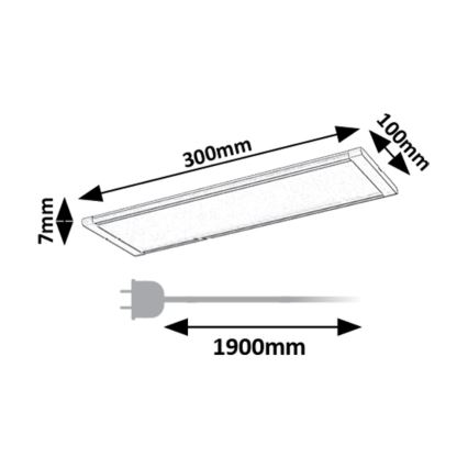 Rabalux - Iluminação para armário de cozinha LED com sensor LED/6W/230V