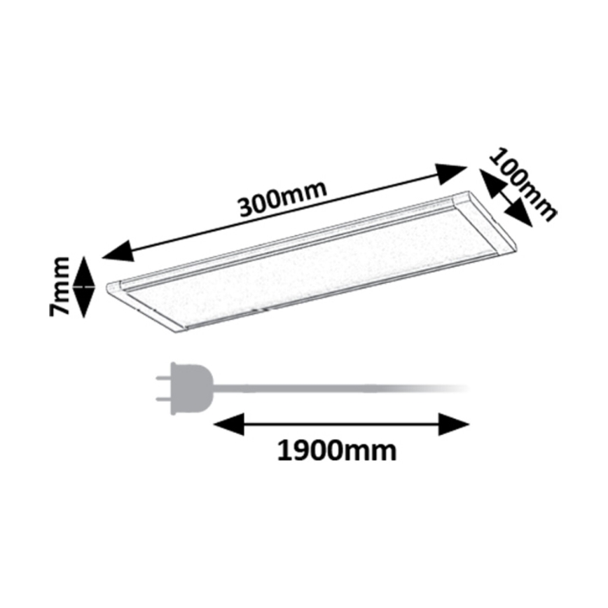 Rabalux - Iluminação para armário de cozinha LED com sensor LED/6W/230V