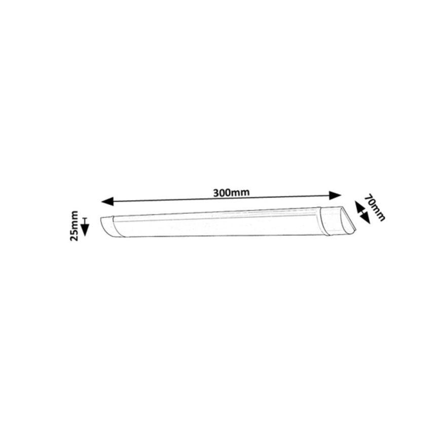 Rabalux - Luminária LED para instalação sob o armário, 10 W, 230 V, 30 cm