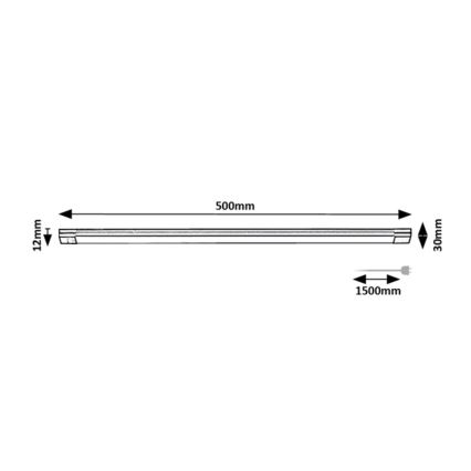 Rabalux - iluminação de armário de cozinha com sensor LED/8W/230V 3000K 50 cm