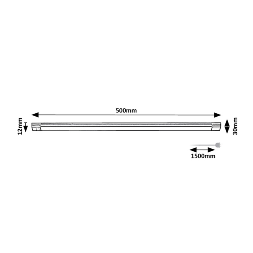 Rabalux - iluminação de armário de cozinha com sensor LED/8W/230V 3000K 50 cm