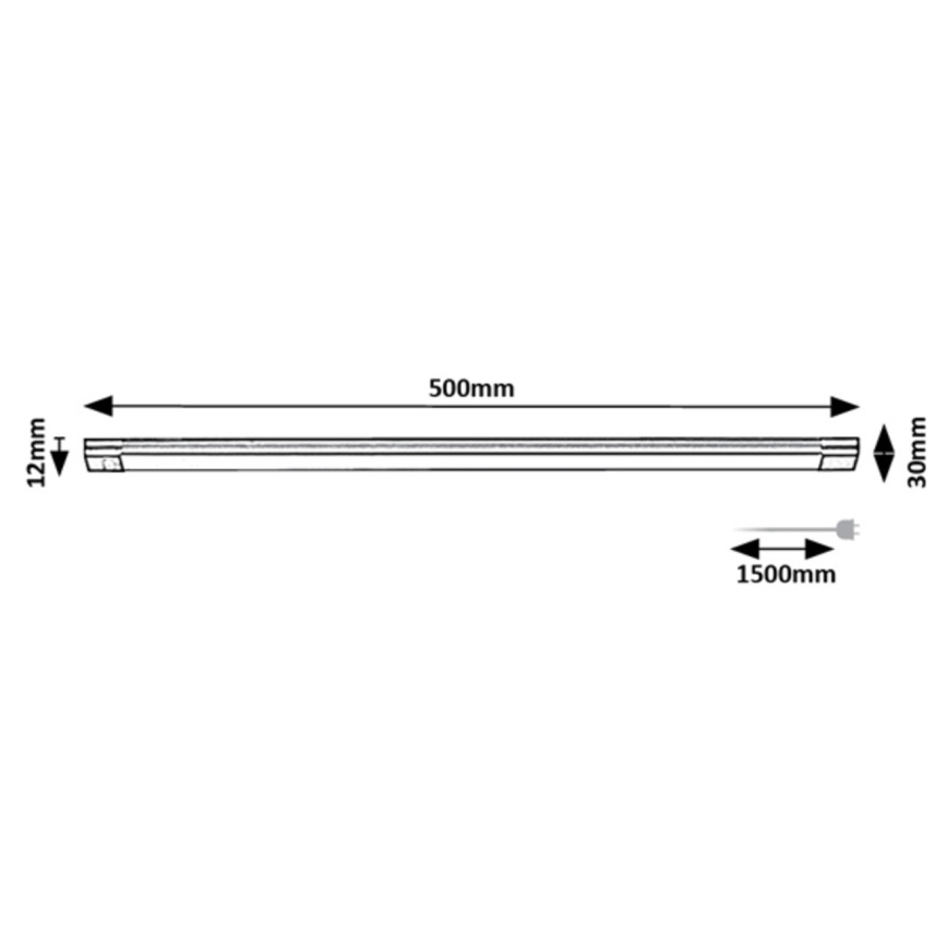 Rabalux - iluminação de armário de cozinha com sensor LED/8W/230V 3000K 50 cm