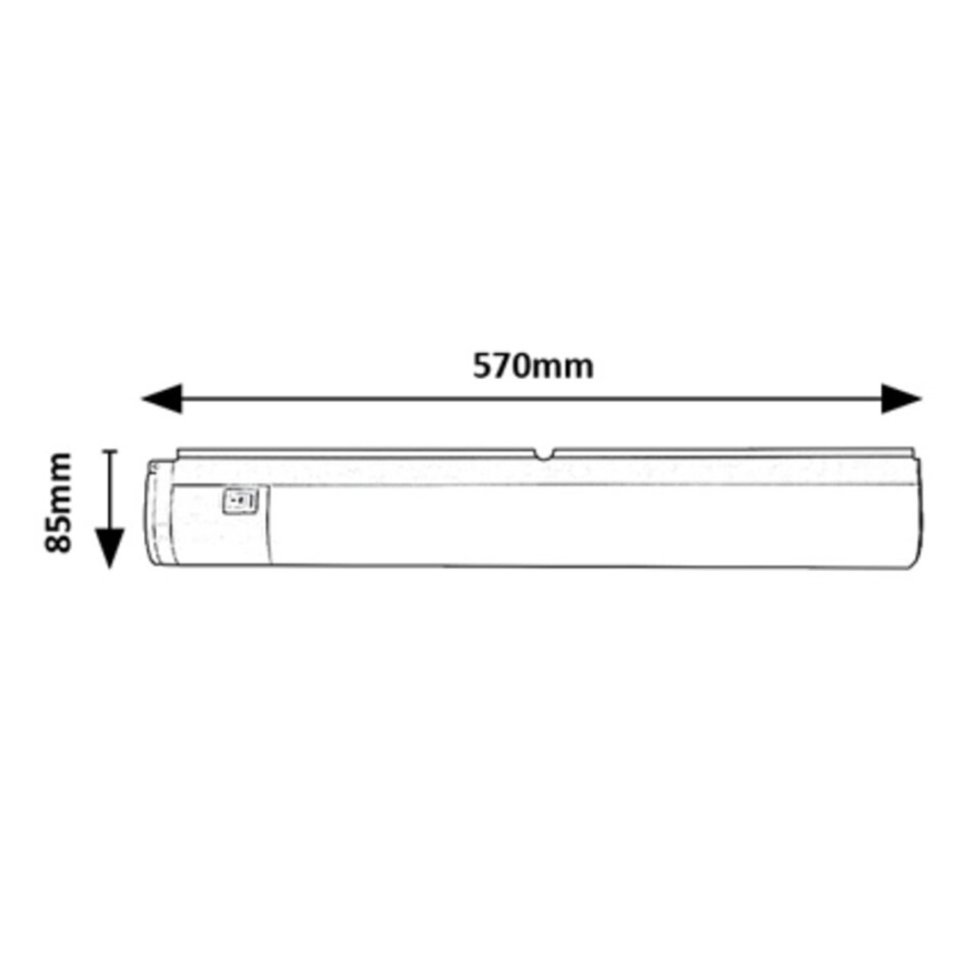 Rabalux - Iluminação de armário de cozinha LED com gaveta LED/17W/230V 4000K IP44 branco 57 cm