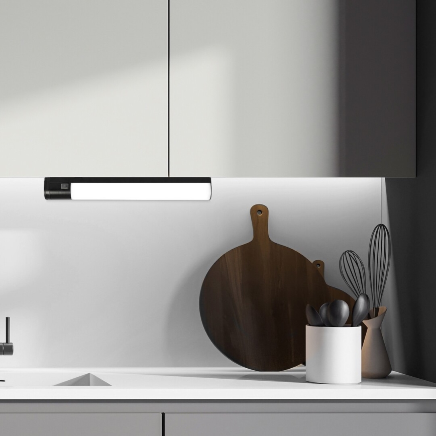Rabalux - Iluminação de armário de cozinha LED com gaveta LED/17W/230V 4000K IP44 preto 57 cm