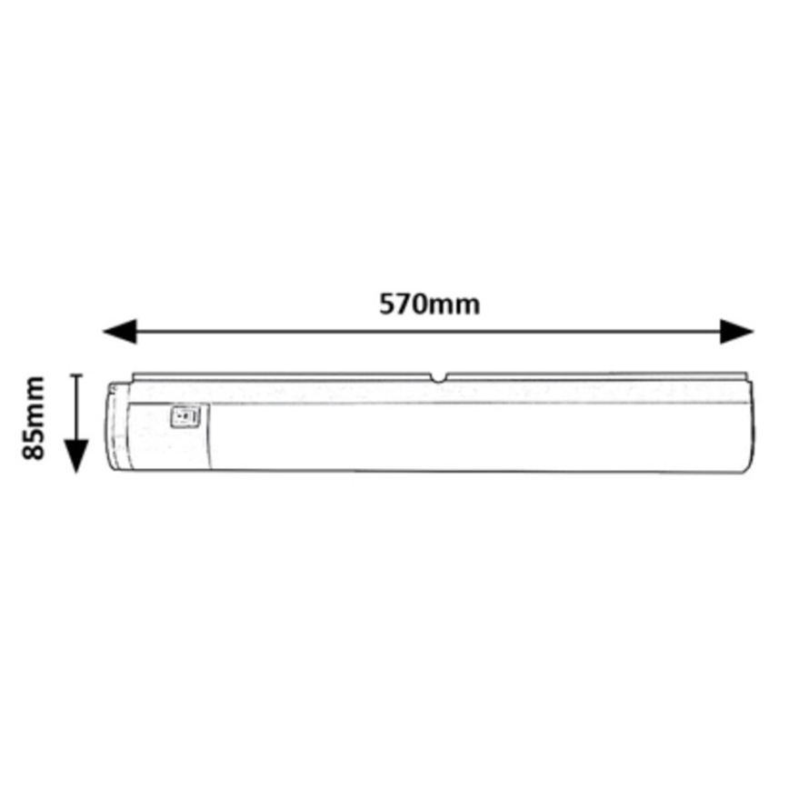 Rabalux - Iluminação de armário de cozinha LED com gaveta LED/17W/230V 4000K IP44 preto 57 cm