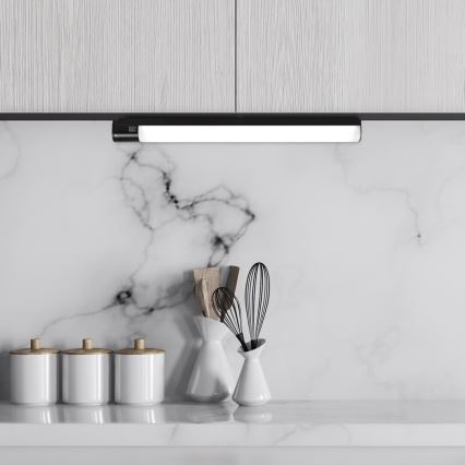Rabalux - Iluminação de armário de cozinha LED com gaveta LED/20W/230V 4000K IP44 preto 87 cm