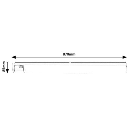 Rabalux - Iluminação de armário de cozinha LED com gaveta LED/20W/230V 4000K IP44 preto 87 cm