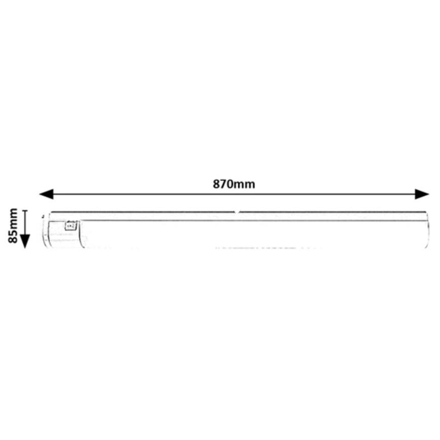 Rabalux - Iluminação de armário de cozinha LED com gaveta LED/20W/230V 4000K IP44 preto 87 cm