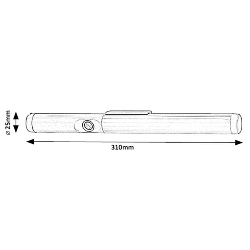 Rabalux - Iluminação de armário de cozinha LED com sensor LED/3W/3,7V 4000K 1800 mAh