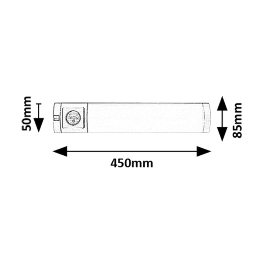Rabalux - Iluminação para armário de cozinha LED com gaveta LED/5W/230V 4000K 45 cm prateado