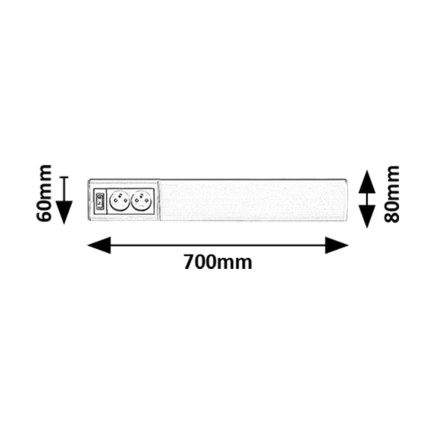 Rabalux - Iluminação para armário de cozinha LED com gavetas LED/15W/230V 4000K 70 cm branco