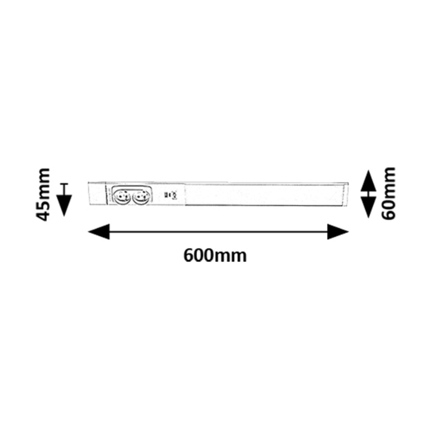 Rabalux - Iluminação para armário de cozinha LED com gavetas LED/18W/230V 4000K 60 cm branco