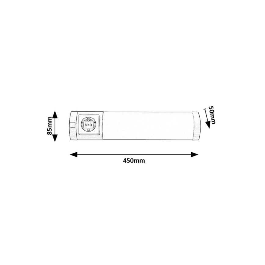 Rabalux - Iluminação para armário de cozinha LED com gaveta LED/5W/230V 4000K 45 cm cromado mate