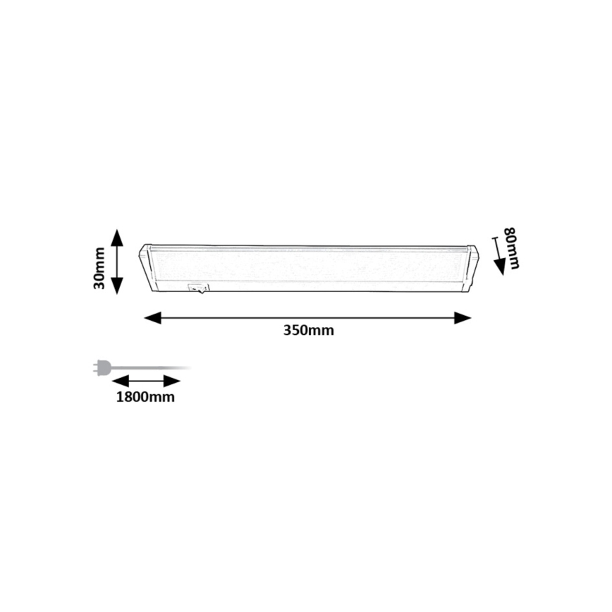 Rabalux  - Iluminação para armário de cozinha LED LED/5W/230V 4000K branco