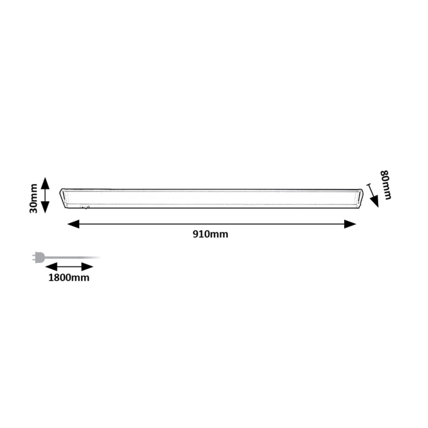 Rabalux - Iluminação para armário de cozinha LED LED/15W/230V 4000K 91 cm cromado mate