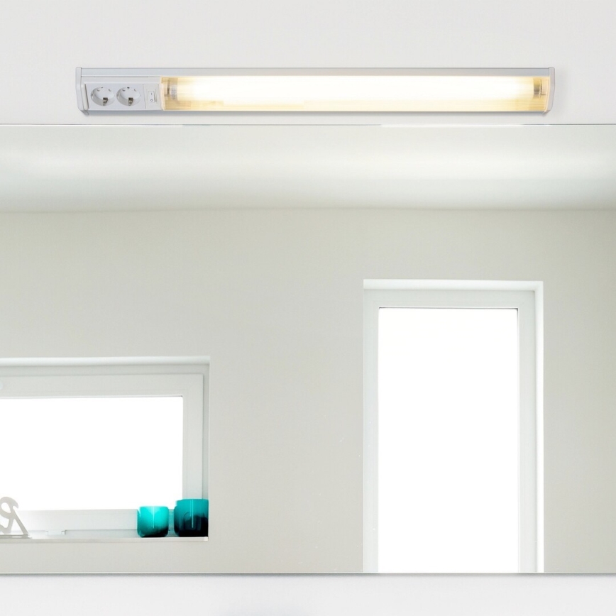 Rabalux - Iluminação para armário de cozinha LED com 2 tomadas LED/15W/230V 4000K 70 cm branco