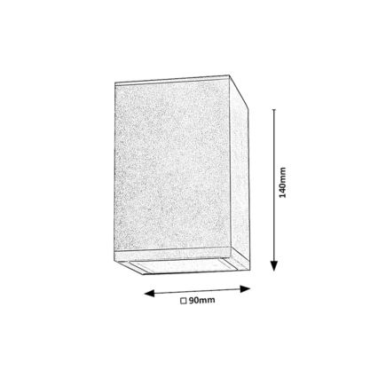 Rabalux - Foco exterior 1xGU10/35W/230V quadrado IP54