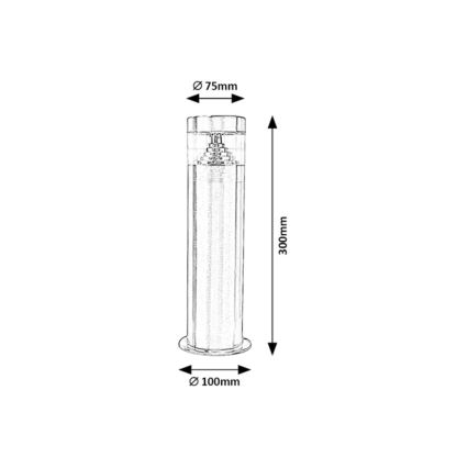 Rabalux - Candeeiro exterior LED LED/7W/230V 30 cm IP54