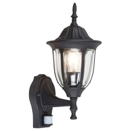 Rabalux – Iluminação de Parede Exterior com Sensor MILANO 1×E27/60W/230V IP43 Preta