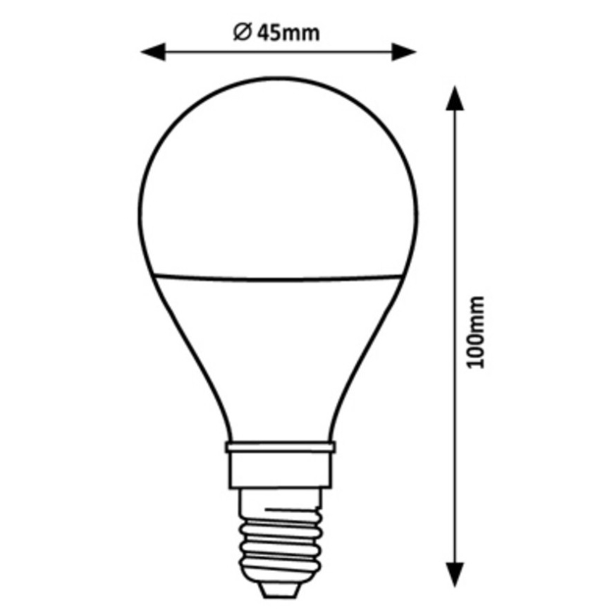 Rabalux - Lâmpada LED G45 E14/2W/230V 4000K Classe energética A