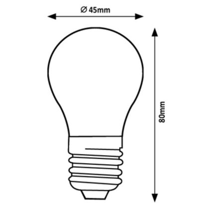 Rabalux - Lâmpada LED G45 E27/2W/230V 3000K Classe energética A