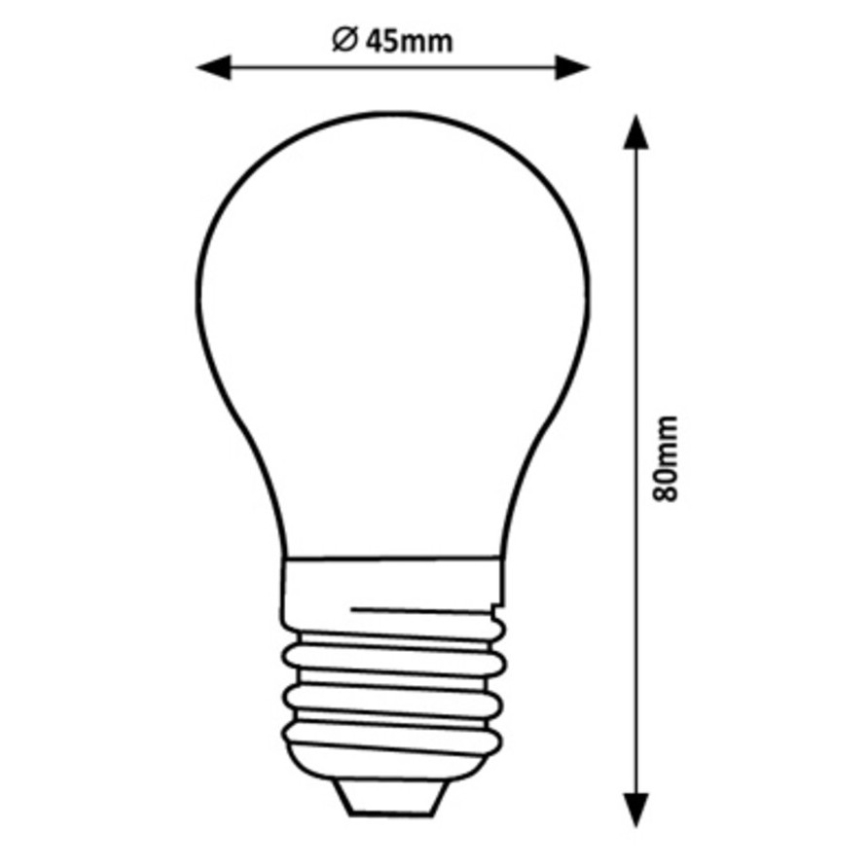 Rabalux - Lâmpada LED G45 E27/2W/230V 3000K Classe energética A