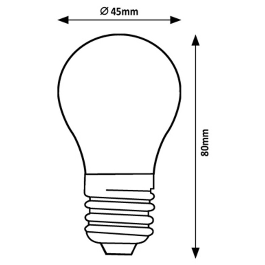 Rabalux - Lâmpada LED G45 E27/2W/230V 4000K Classe energética A