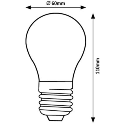 Rabalux - Lâmpada LED A60 E27/7W/230V 4000K Classe energética A