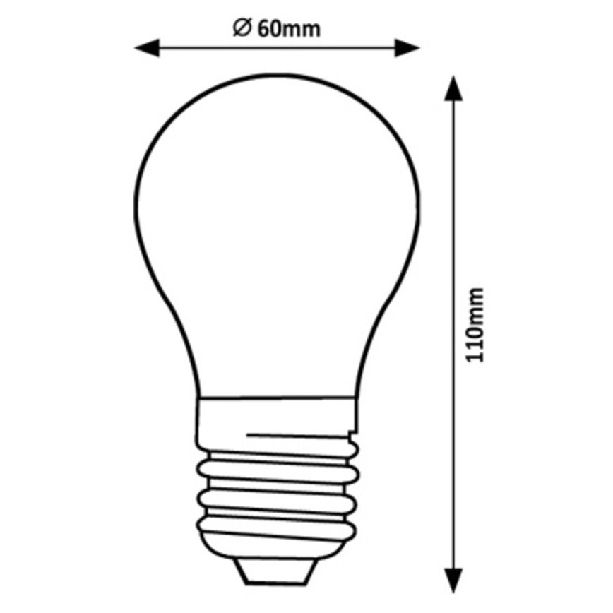 Rabalux - Lâmpada LED A60 E27/7W/230V 4000K Classe energética A