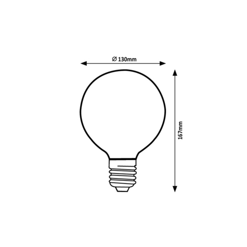 Rabalux - Lâmpada decorativa LED G125 E27/3W/230V 1800K