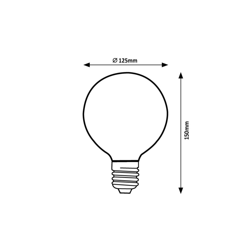 Rabalux - Lâmpada LED G125 E27/5W/230V 1800K