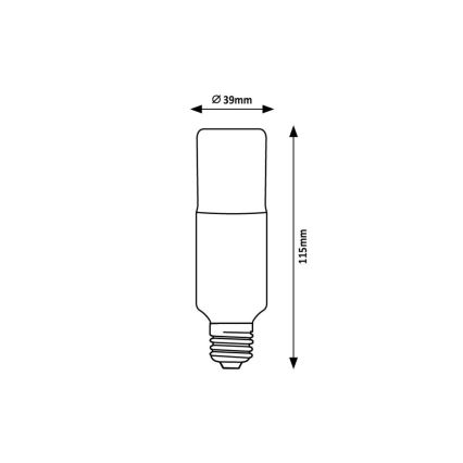 Rabalux - Lâmpada LED SMD T39 E27/9W/230V 3000K
