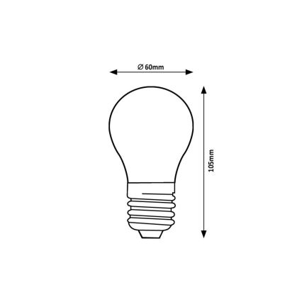 Rabalux - Lâmpada LED FILAMENT A60 E27/4W/230V 4000K Classe energética A