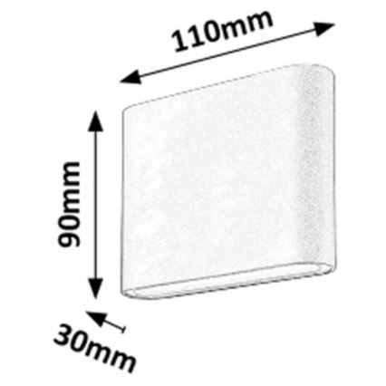 Rabalux - Luz de parede LED de exterior 2xLED/3W/230V IP54 3000K