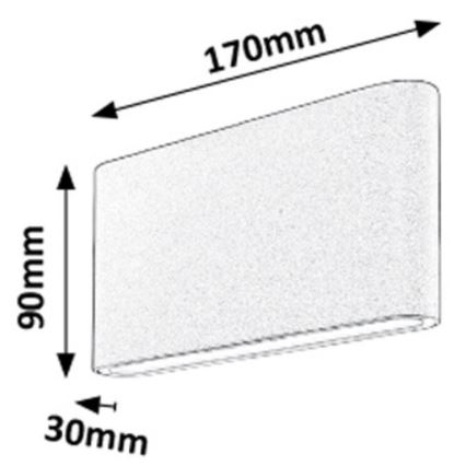 Rabalux - Luz de parede LED de exterior 2xLED/6W/230V IP54 3000K