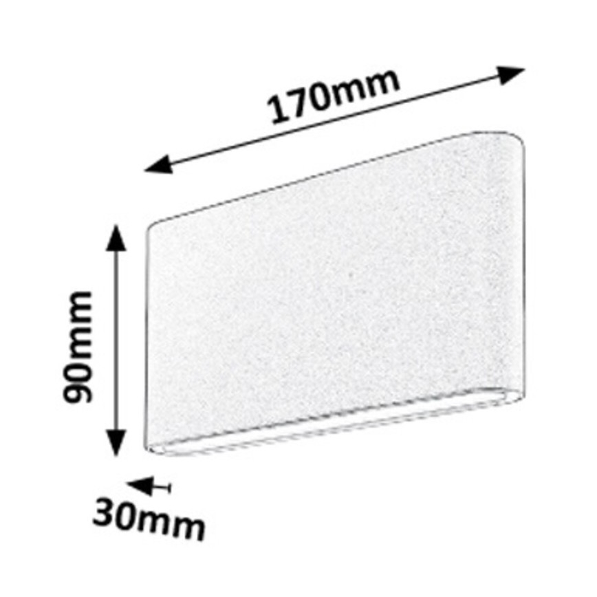 Rabalux - Luz de parede LED de exterior 2xLED/6W/230V IP54 3000K