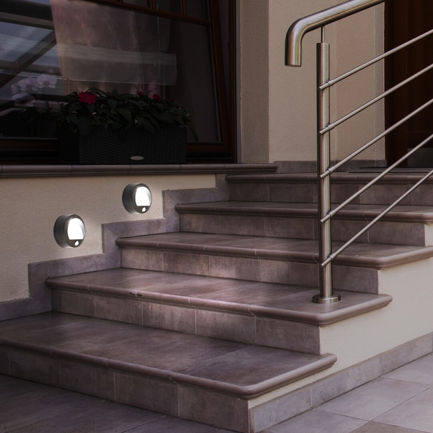 Rabalux - Luz de parede LED de exterior com sensor LED/1,5W/3xAA IP44