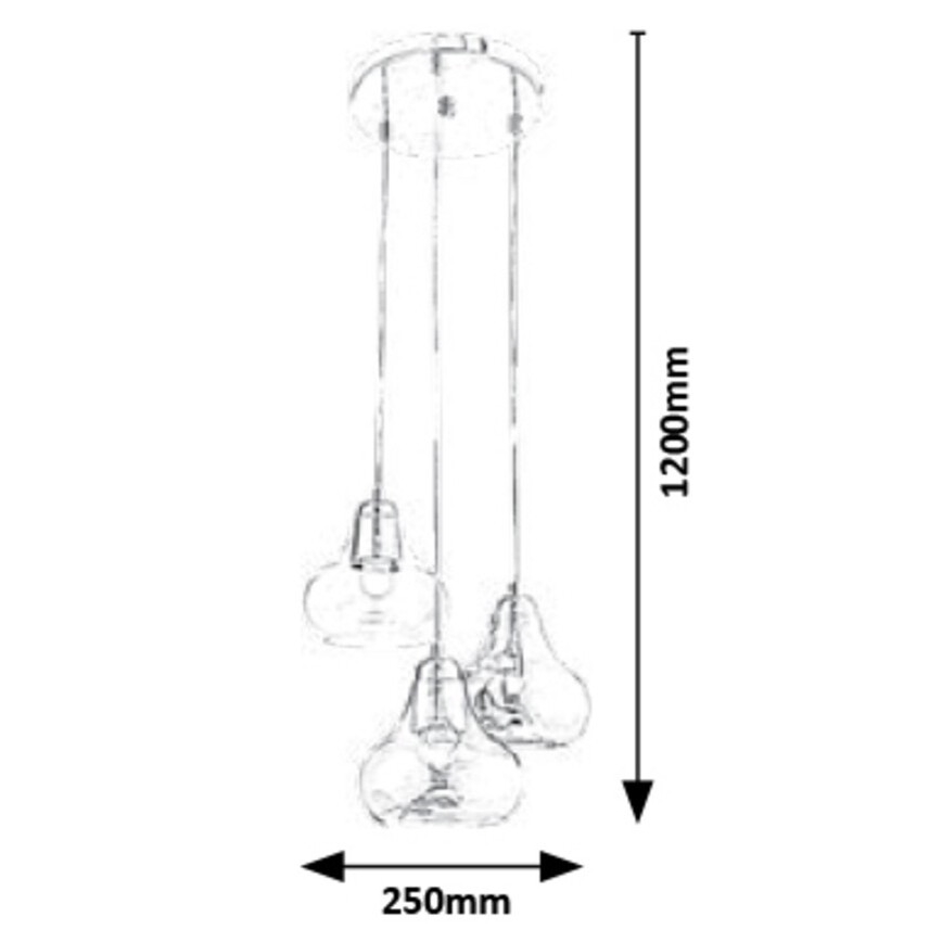 Rabalux - Candelabro num fio 3xE27/60W/230V